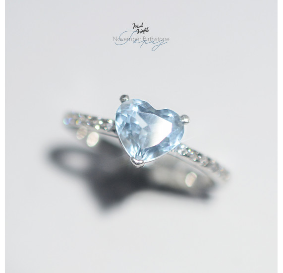 Chapter Thirteen-Sky Blue Topaz Happy Heart Ring